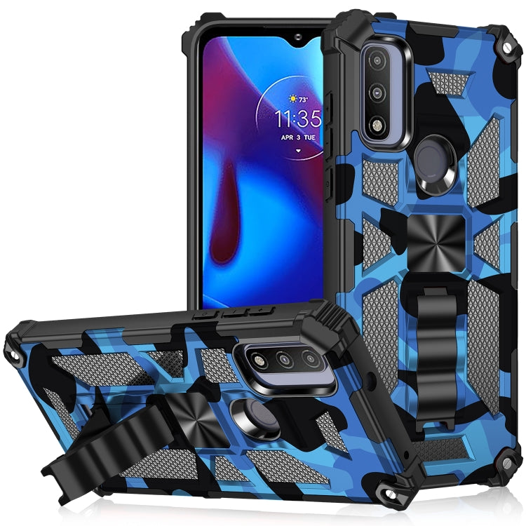 Camouflage Armor Shockproof TPU + PC Magnetic Phone Case with Holder