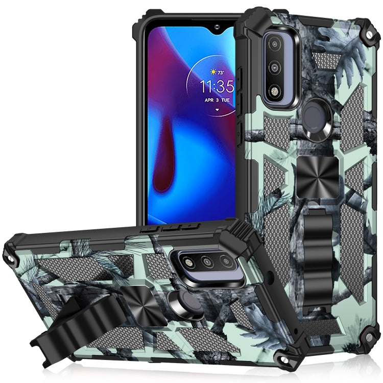 Camouflage Armor Shockproof TPU + PC Magnetic Phone Case with Holder