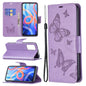 Two Butterflies Embossing Pattern Horizontal Flip Leather Phone Case with Holder & Card Slot & Wallet & Lanyard, For Xiaomi Redmi Note 11 5G