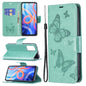 Two Butterflies Embossing Pattern Horizontal Flip Leather Phone Case with Holder & Card Slot & Wallet & Lanyard, For Xiaomi Redmi Note 11 5G