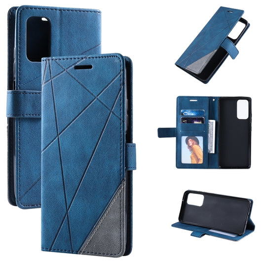 Skin Feel Splicing Horizontal Flip Leather Phone Case