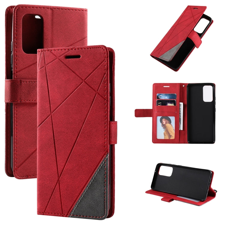 Skin Feel Splicing Horizontal Flip Leather Phone Case