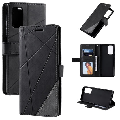 Skin Feel Splicing Horizontal Flip Leather Phone Case