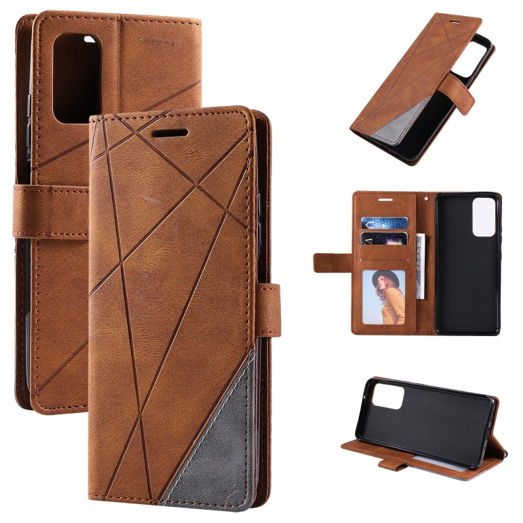 Skin Feel Splicing Horizontal Flip Leather Phone Case