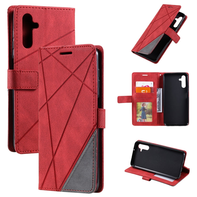 Skin Feel Splicing Horizontal Flip Leather Phone Case