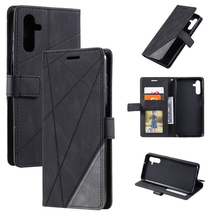 Skin Feel Splicing Horizontal Flip Leather Phone Case