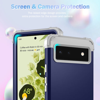 3 in 1 Shockproof PC + Silicone Protective Phone Case, For Google Pixel 6