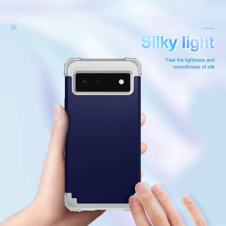 3 in 1 Shockproof PC + Silicone Protective Phone Case, For Google Pixel 6