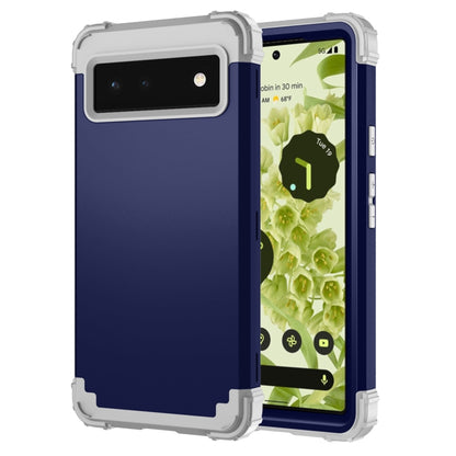 3 in 1 Shockproof PC + Silicone Protective Phone Case, For Google Pixel 6