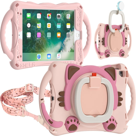 Cute Cat King Kids Shockproof EVA Protective Case with Holder & Shoulder Strap & Handle