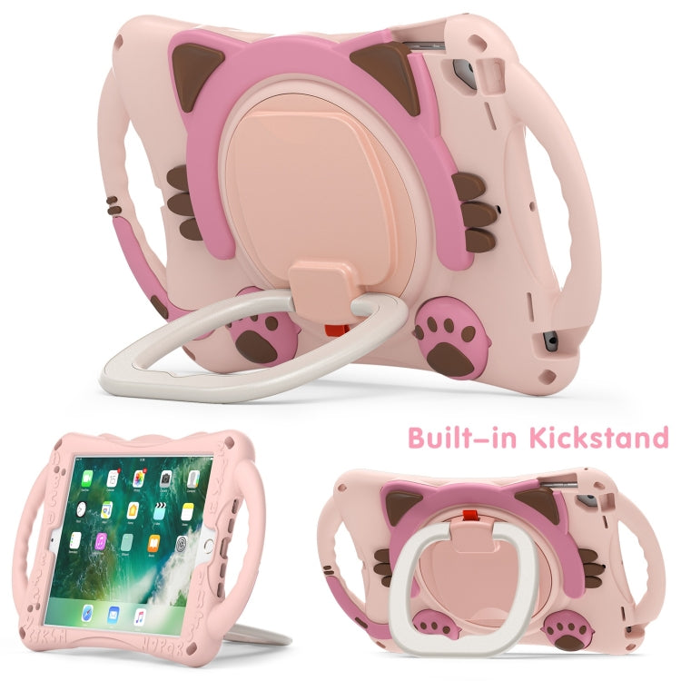 Cute Cat King Kids Shockproof EVA Protective Case with Holder & Shoulder Strap & Handle