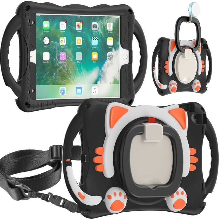 Cute Cat King Kids Shockproof EVA Protective Case with Holder & Shoulder Strap & Handle