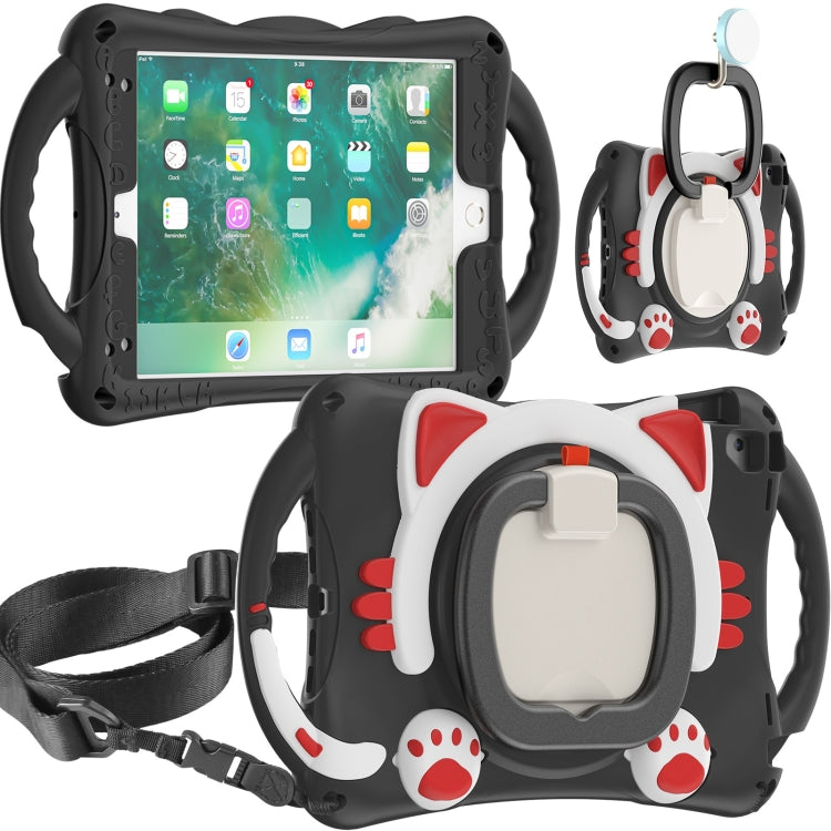 Cute Cat King Kids Shockproof EVA Protective Case with Holder & Shoulder Strap & Handle