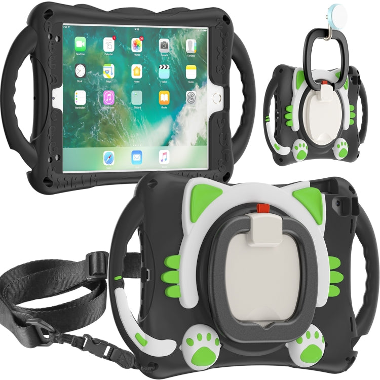 Cute Cat King Kids Shockproof EVA Protective Case with Holder & Shoulder Strap & Handle