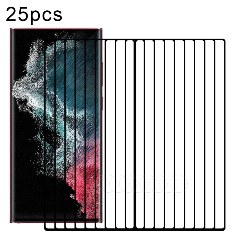 25 PCS Full Glue 3D Curved Edge Screen Tempered Glass Film