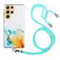 Hollow Marble Pattern TPU Shockproof Phone Case with Neck Strap Rope