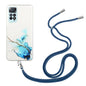 Hollow Marble Pattern TPU Shockproof Phone Case with Neck Strap Rope