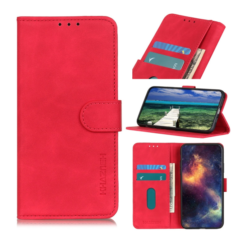 KHAZNEH Retro Texture PU + TPU Horizontal Flip Leather Phone Case with Holder & Card Slots & Wallet