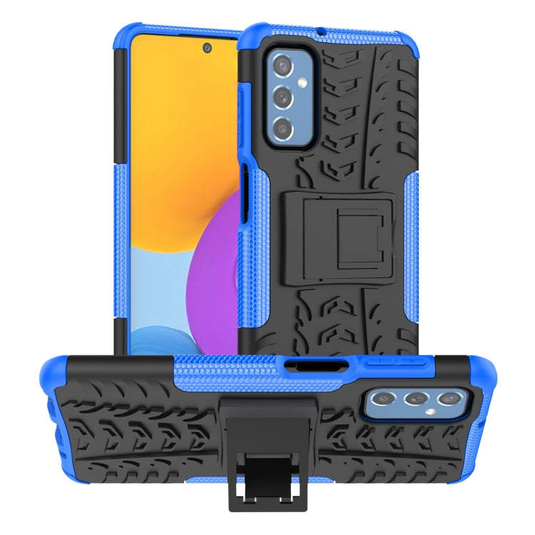 Tire Texture TPU + PC Phone Case with Holder, For Samsung Galaxy M52 5G