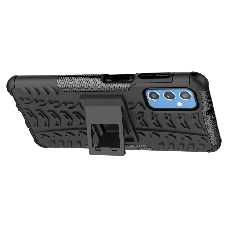 Tire Texture TPU + PC Phone Case with Holder, For Samsung Galaxy M52 5G