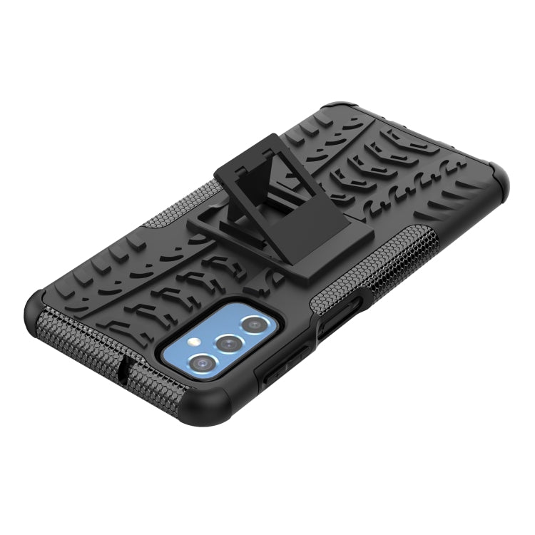 Tire Texture TPU + PC Phone Case with Holder, For Samsung Galaxy M52 5G