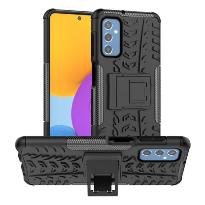Tire Texture TPU + PC Phone Case with Holder, For Samsung Galaxy M52 5G