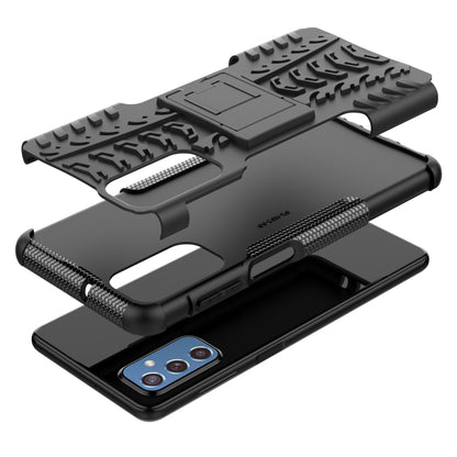 Tire Texture TPU + PC Phone Case with Holder, For Samsung Galaxy M52 5G