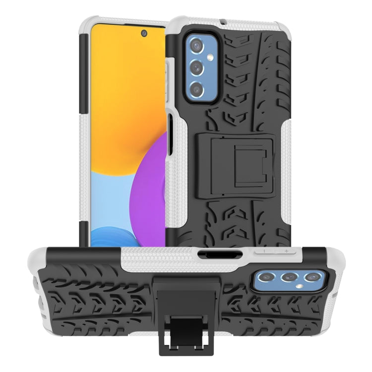 Tire Texture TPU + PC Phone Case with Holder, For Samsung Galaxy M52 5G