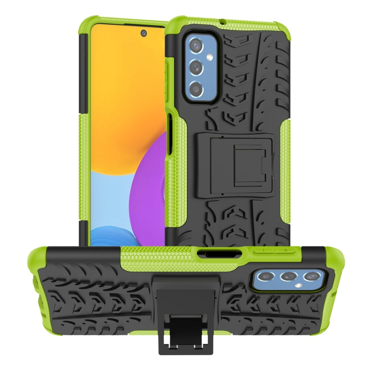 Tire Texture TPU + PC Phone Case with Holder, For Samsung Galaxy M52 5G