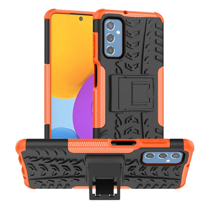 Tire Texture TPU + PC Phone Case with Holder, For Samsung Galaxy M52 5G