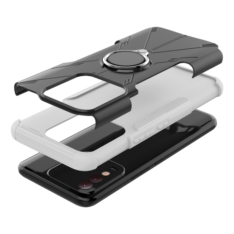 Armor Bear Shockproof PC + TPU Phone Case with Ring Holder