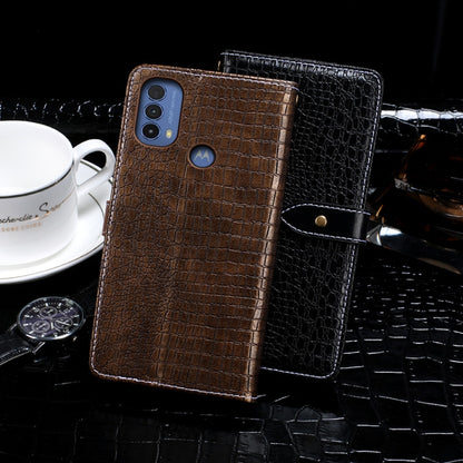 idewei Crocodile Texture Horizontal Flip Leather Phone Case, For Motorola Moto E30, For Motorola G Pure, For ZTE nubia Red Magic 6s Pro
