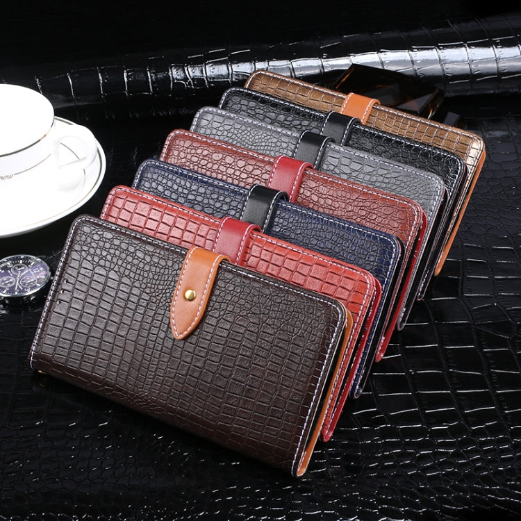 idewei Crocodile Texture Horizontal Flip Leather Phone Case