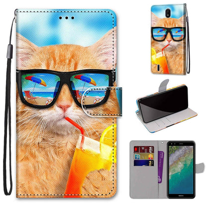 Coloured Drawing Cross Texture Horizontal Flip Leather Phone Case with Holder & Card Slots & Wallet & Lanyard, Series 1