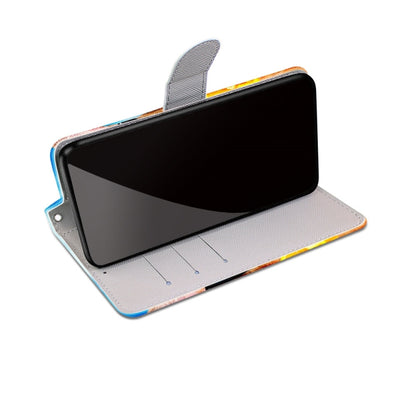 Coloured Drawing Cross Texture Horizontal Flip Leather Phone Case with Holder & Card Slots & Wallet & Lanyard, Series 1