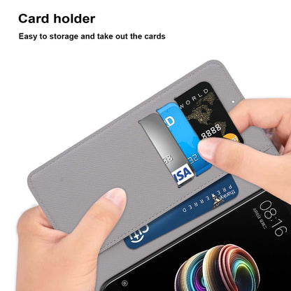 Coloured Drawing Cross Texture Horizontal Flip Leather Phone Case with Holder & Card Slots & Wallet & Lanyard, Series 1