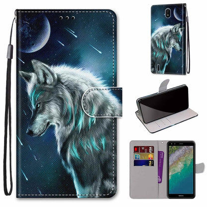 Coloured Drawing Cross Texture Horizontal Flip Leather Phone Case with Holder & Card Slots & Wallet & Lanyard, Series 1