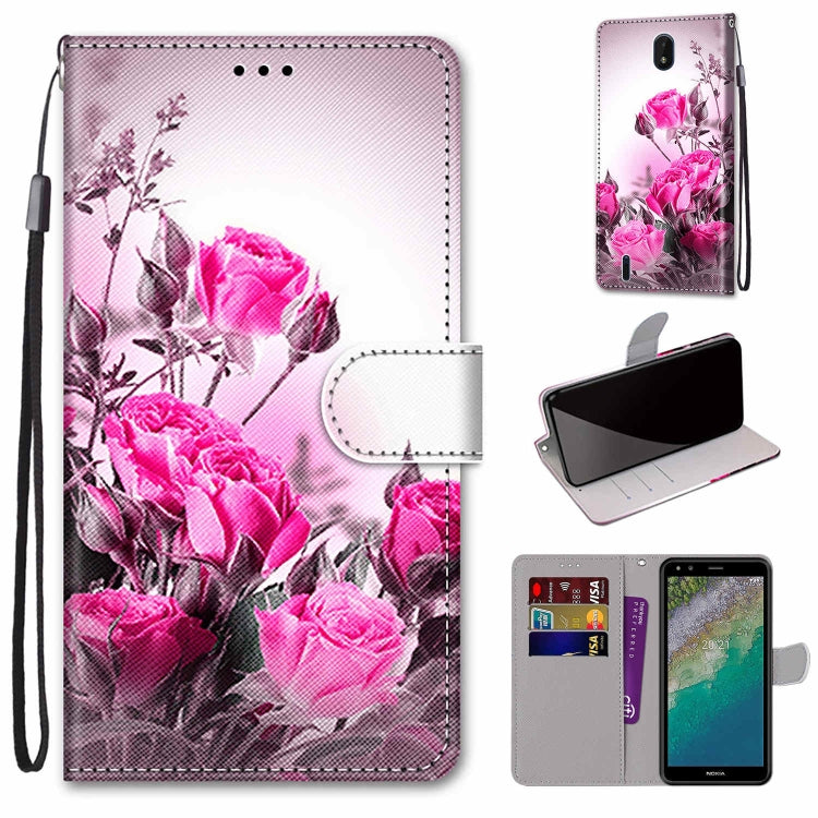 Coloured Drawing Cross Texture Horizontal Flip Leather Phone Case with Holder & Card Slots & Wallet & Lanyard, Series 1