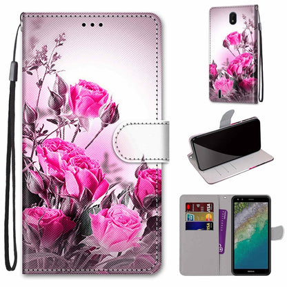 Coloured Drawing Cross Texture Horizontal Flip Leather Phone Case with Holder & Card Slots & Wallet & Lanyard, Series 1