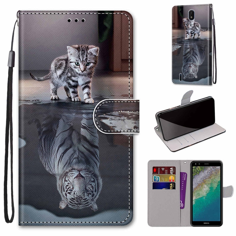 Coloured Drawing Cross Texture Horizontal Flip Leather Phone Case with Holder & Card Slots & Wallet & Lanyard, Series 1