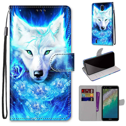 Coloured Drawing Cross Texture Horizontal Flip Leather Phone Case with Holder & Card Slots & Wallet & Lanyard, Series 1