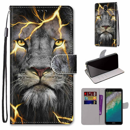 Coloured Drawing Cross Texture Horizontal Flip Leather Phone Case with Holder & Card Slots & Wallet & Lanyard, Series 1