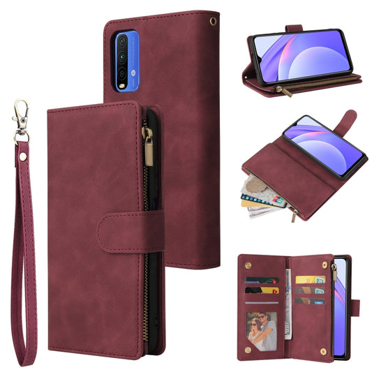 Multifunctional Phone Leather Case with Card Slot & Holder & Zipper Wallet & Photo Frame