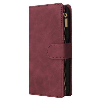 Multifunctional Phone Leather Case with Card Slot & Holder & Zipper Wallet & Photo Frame