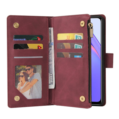 Multifunctional Phone Leather Case with Card Slot & Holder & Zipper Wallet & Photo Frame