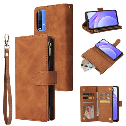 Multifunctional Phone Leather Case with Card Slot & Holder & Zipper Wallet & Photo Frame