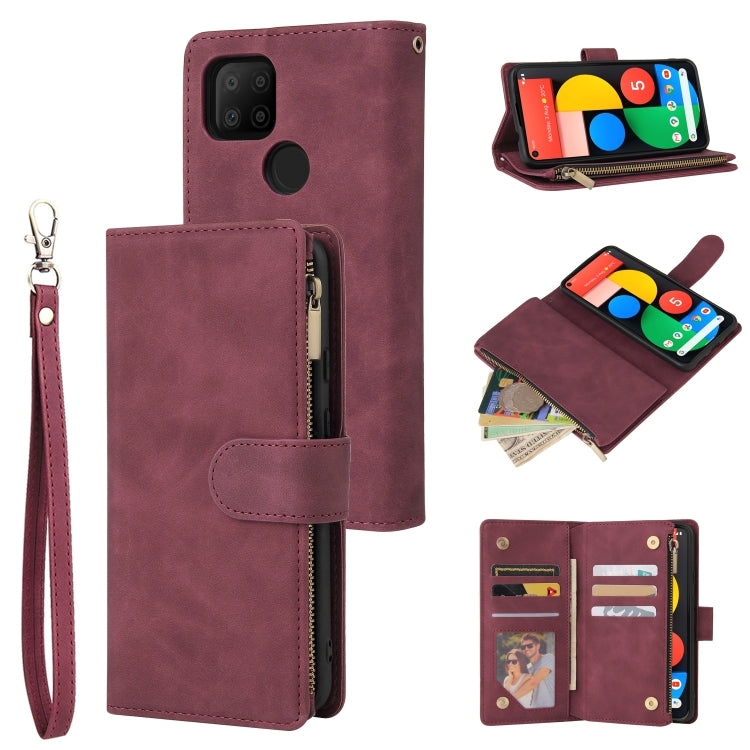 Multifunctional Phone Leather Case with Card Slot & Holder & Zipper Wallet & Photo Frame