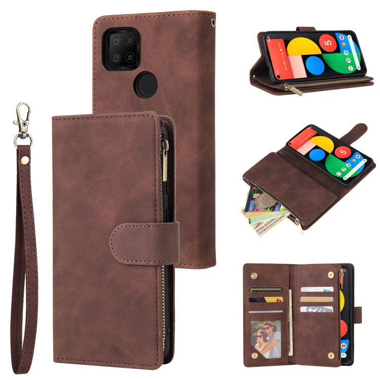 Multifunctional Phone Leather Case with Card Slot & Holder & Zipper Wallet & Photo Frame