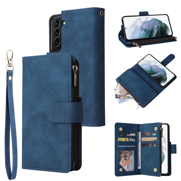 Multifunctional Phone Leather Case with Card Slot & Holder & Zipper Wallet & Photo Frame