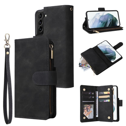 Multifunctional Phone Leather Case with Card Slot & Holder & Zipper Wallet & Photo Frame